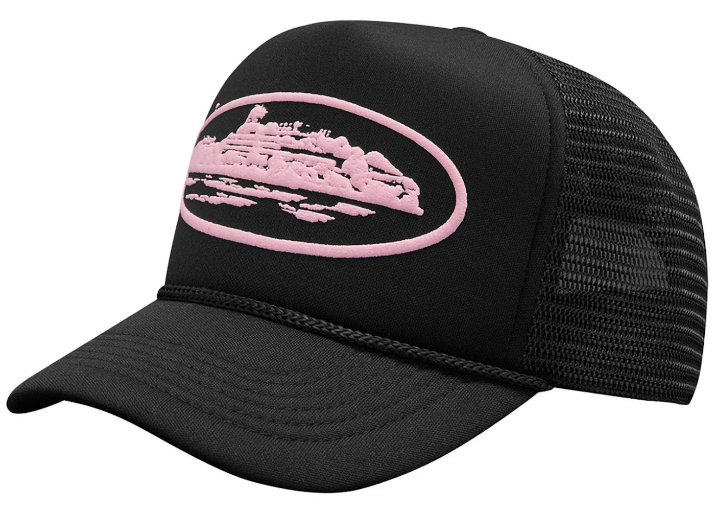 Corteiz Alcatraz Premium Trucker Hat Black / Pink