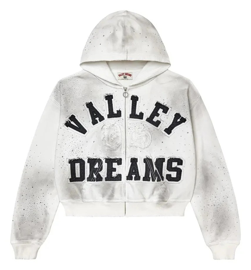 Vale Forever Classico Zip Up Hoodie White