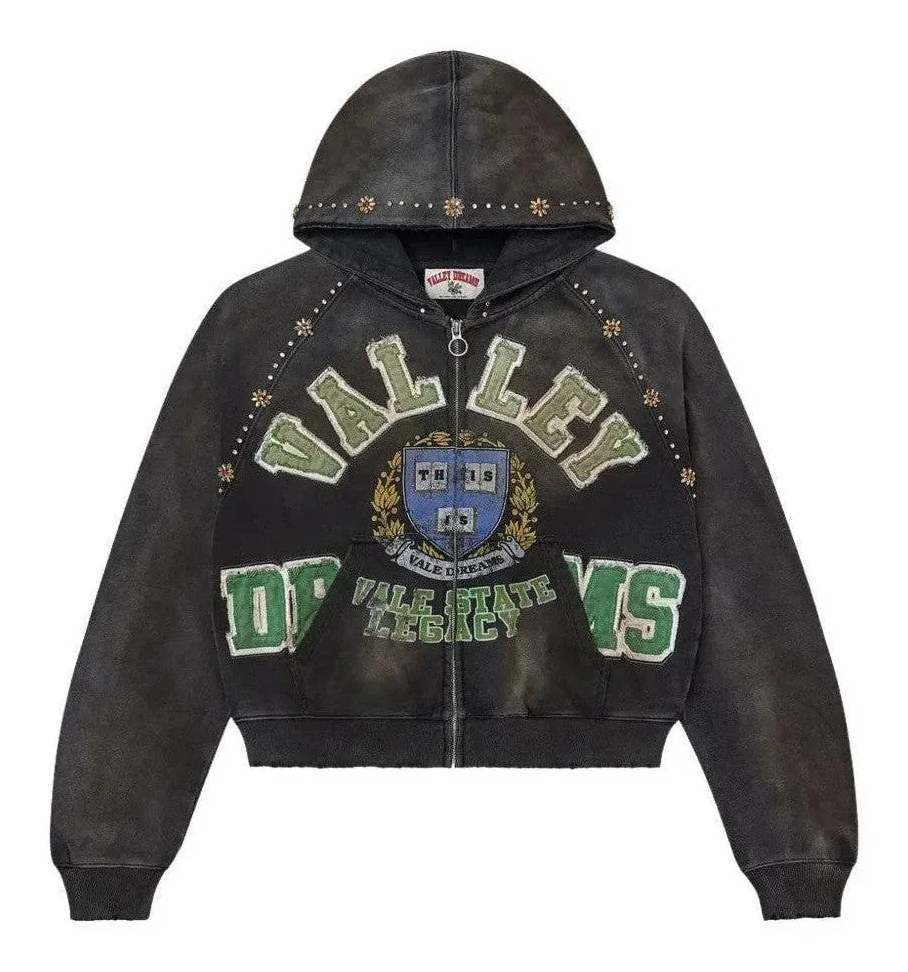 Valley Dreams Gem Black Zip Up Hoodie
